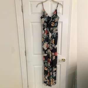 Yumi Kim Anthropologie Morning Glory First Class Floral Jumpsuit Sz XS